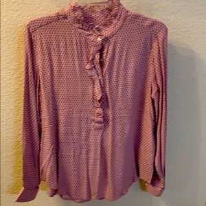 Gap Pink Long-Sleeve Blouse